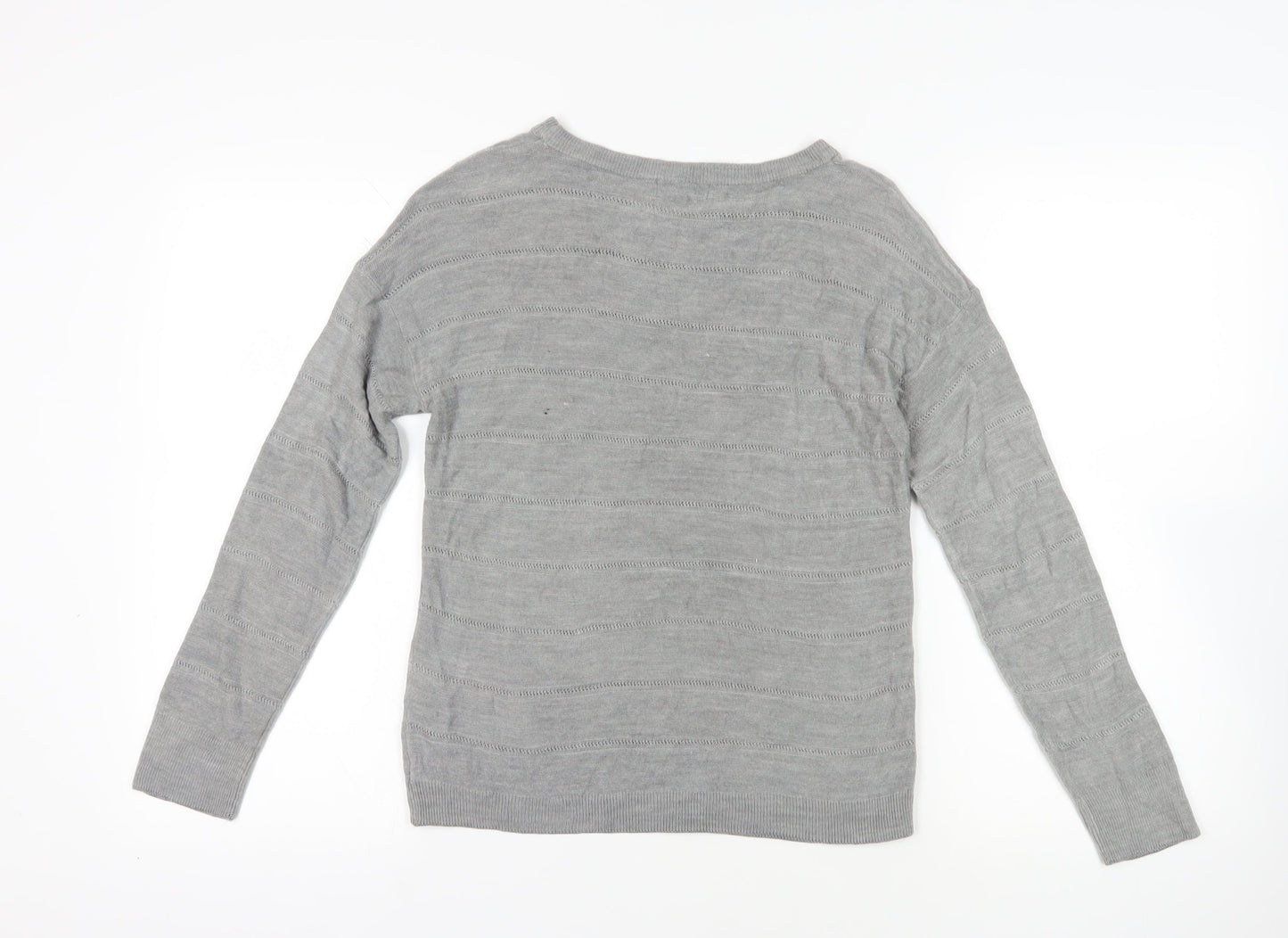 Womens UK Size M Jacqueline de Yong Grey Pullover Jumper