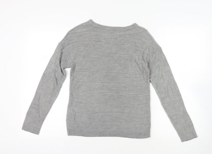 Womens UK Size M Jacqueline de Yong Grey Pullover Jumper