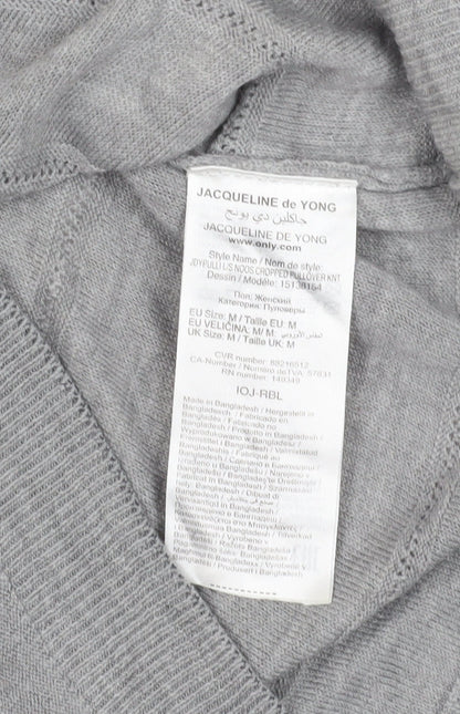 Womens UK Size M Jacqueline de Yong Grey Pullover Jumper