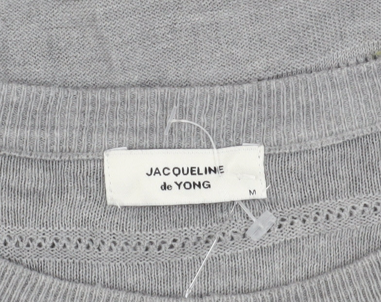 Womens UK Size M Jacqueline de Yong Grey Pullover Jumper