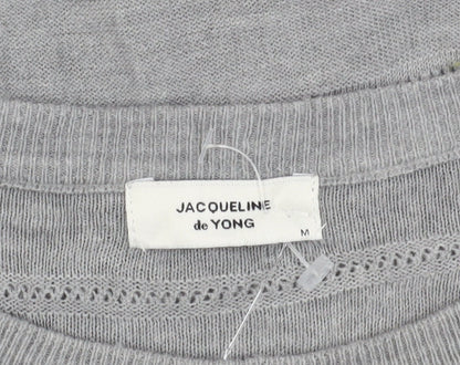 Womens UK Size M Jacqueline de Yong Grey Pullover Jumper