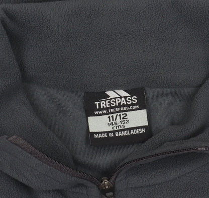 Trespass Grey 1/4 Zip Fleece Boys Sweatshirt 11-12 Years