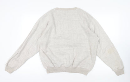 Unisex Adults UK Size M Florida Beige Pullover Jumper