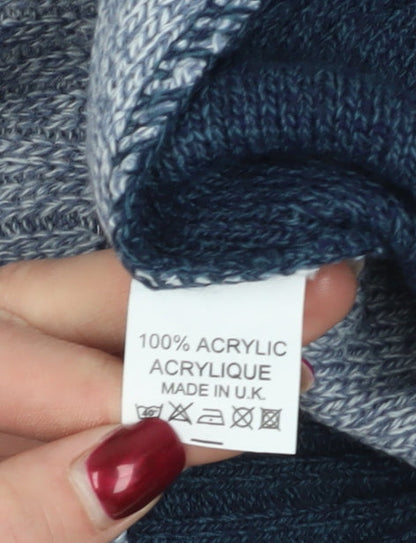 Carabou Menswear Geometric Blue Full Zip Jumper XL