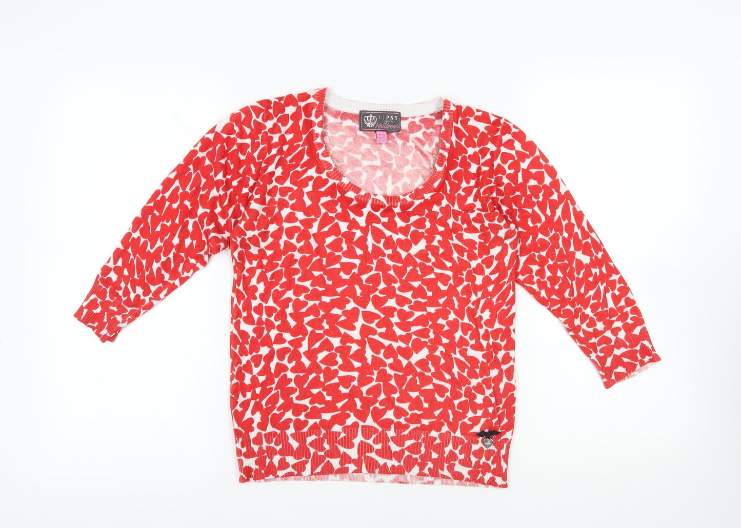 Womens UK Size 14 Lipsy Red Pullover Jumper