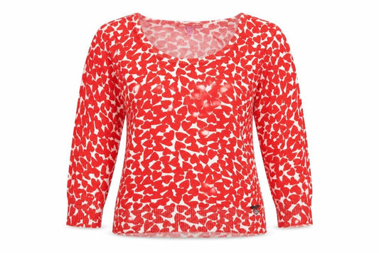 Front view of Lipsy Red Animal Print jumper, size 14