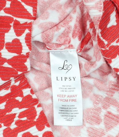 Womens UK Size 14 Lipsy Red Pullover Jumper