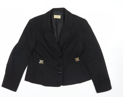 Precis Black Blazer Women Size 14 Classic Style