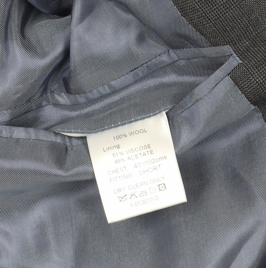 Mens UK Size 40 Berwin & Berwin Regular Grey Suit Jacket