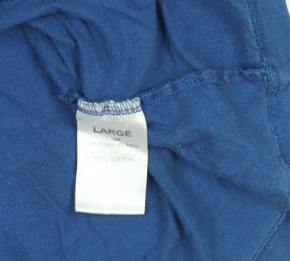 Marvel Blue Captain America T-Shirt L Men's Comic