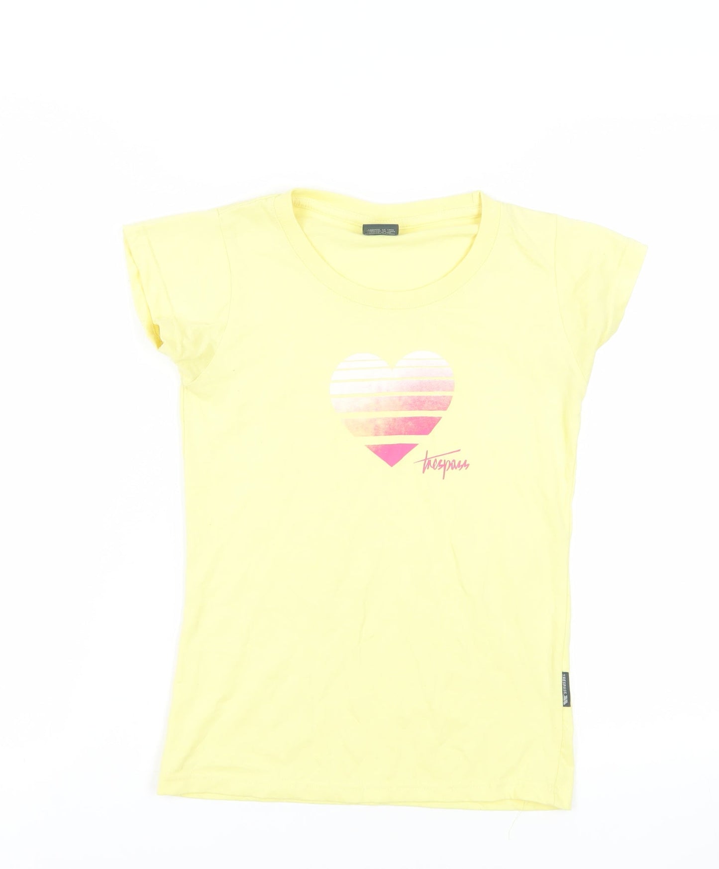 Womens UK Size S Trespass Yellow Basic T-Shirt