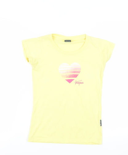 Womens UK Size S Trespass Yellow Basic T-Shirt
