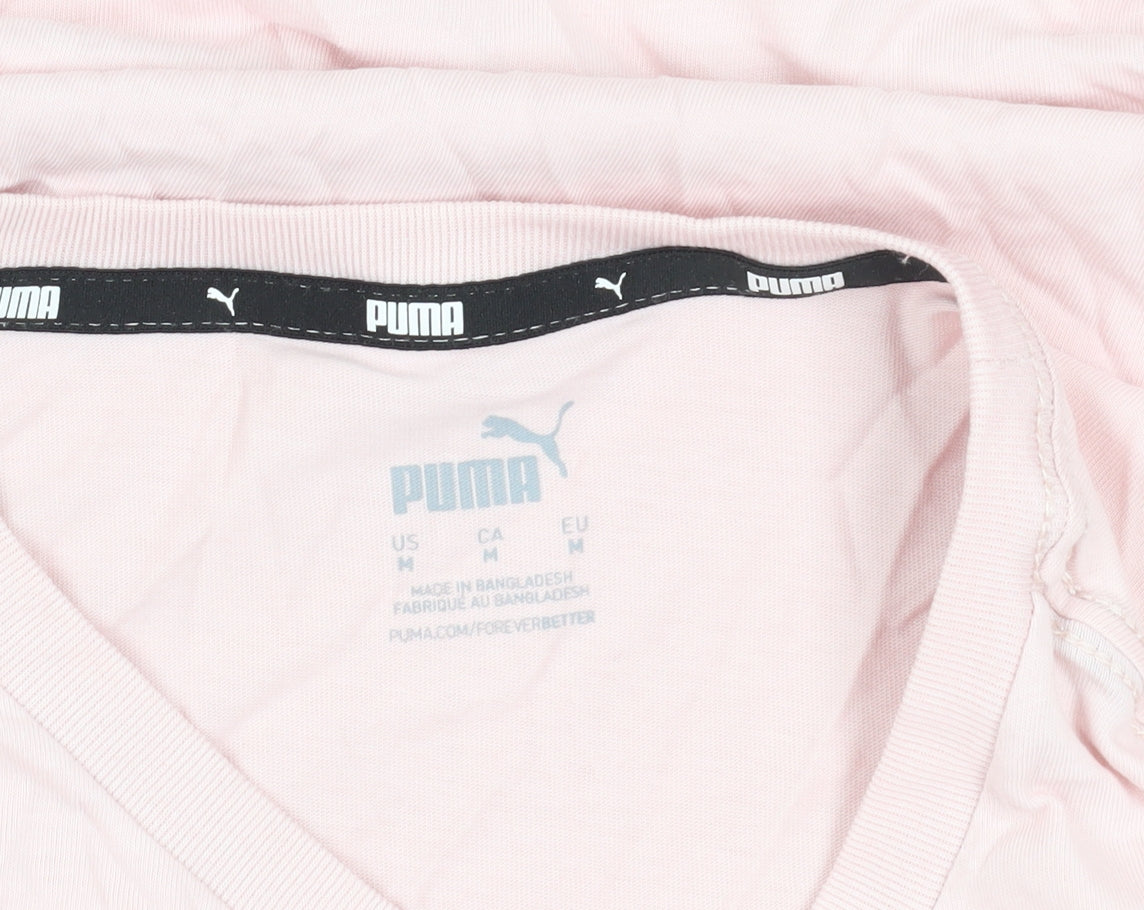 Womens UK Size 12 PUMA Pink Basic T-Shirt