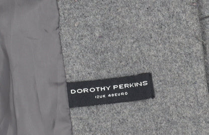 Womens UK Size 12 Dorothy Perkins Grey Basic Jacket