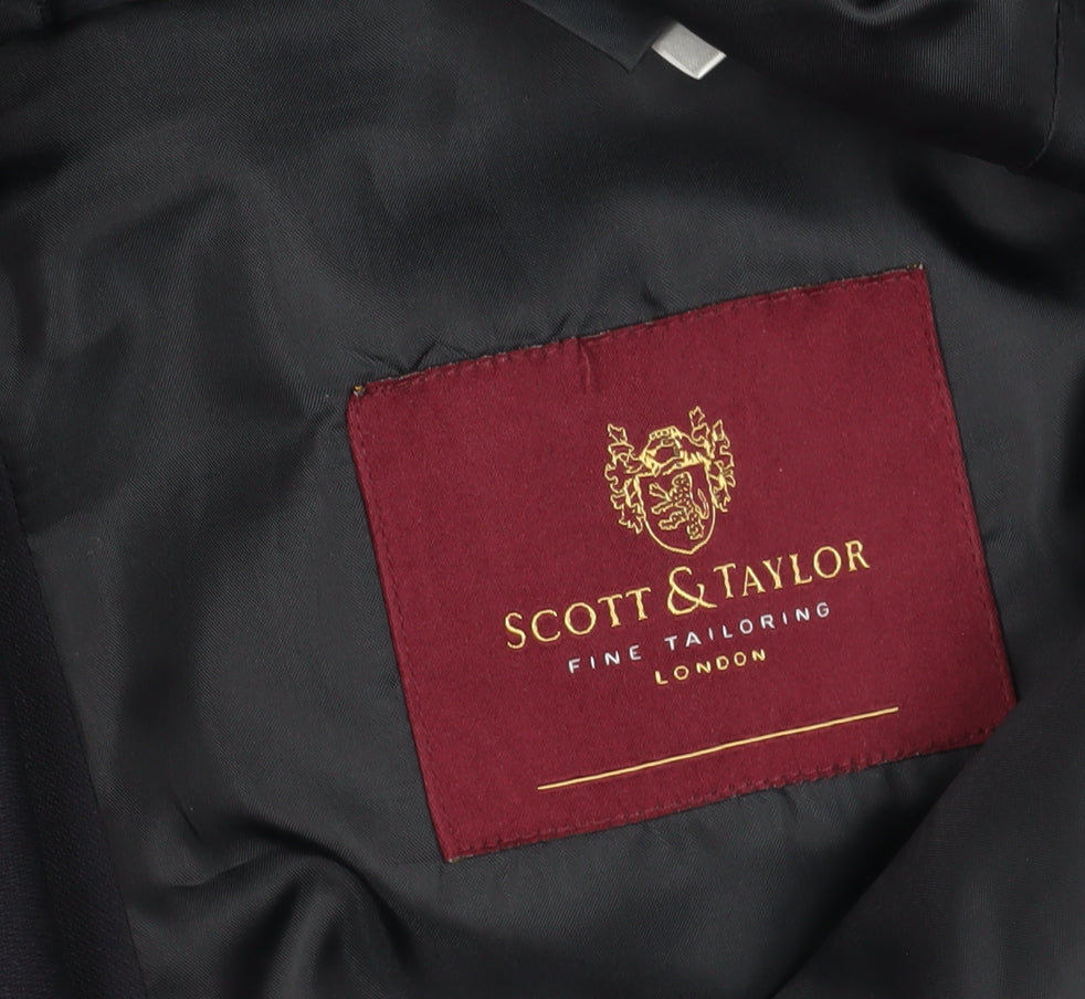 Mens UK Size 42 Scott & Taylor Regular Black Suit Jacket