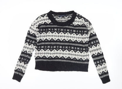 Womens UK Size M French Connection Black Pullover Jumper