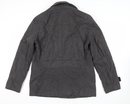 Mens UK Size 44 H&M Grey Pea Coat