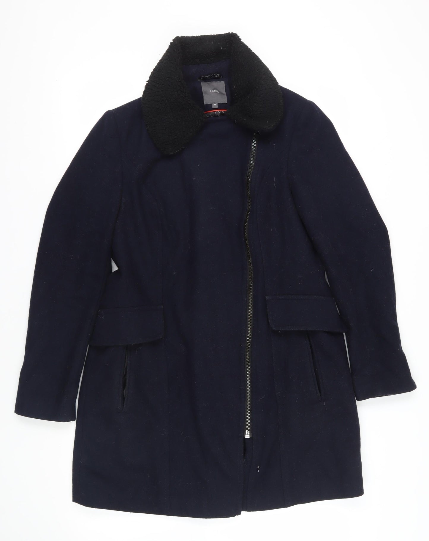 Womens UK Size 14 NEXT Black Overcoat