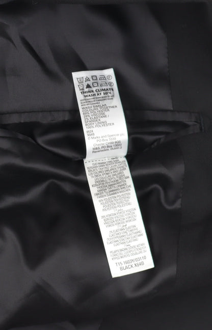 Mens UK Size 42 Marks and Spencer Regular Black Suit Jacket