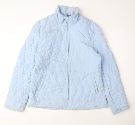 Womens UK Size 12 Jack Murphy Blue Quilted Coat
