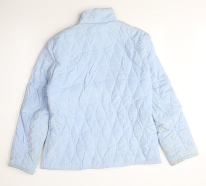 Womens UK Size 12 Jack Murphy Blue Quilted Coat