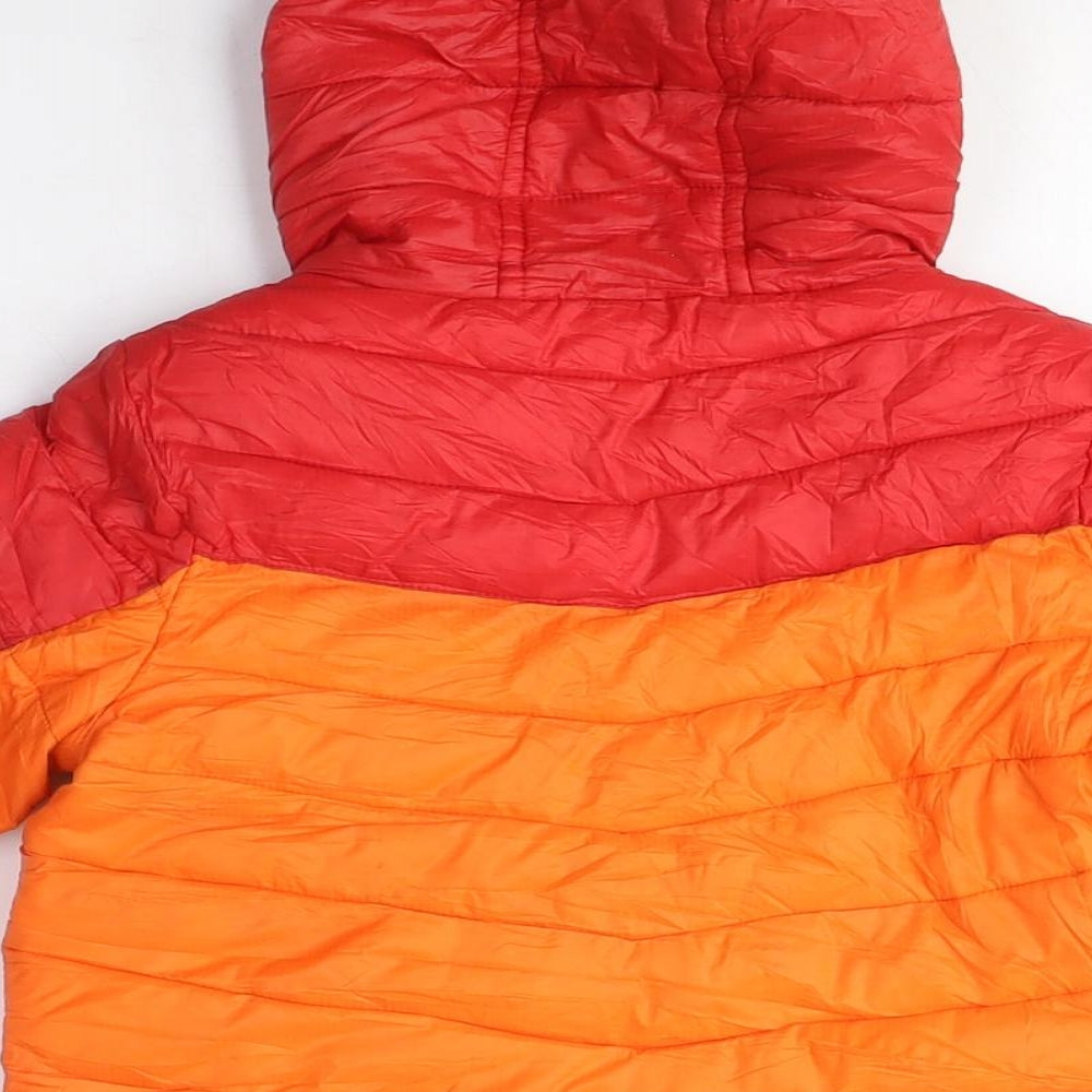 Baker Baby Orange Puffer Jacket Coat Size 18-24 Months Zip - Fur Lined Hood, Fleece lined