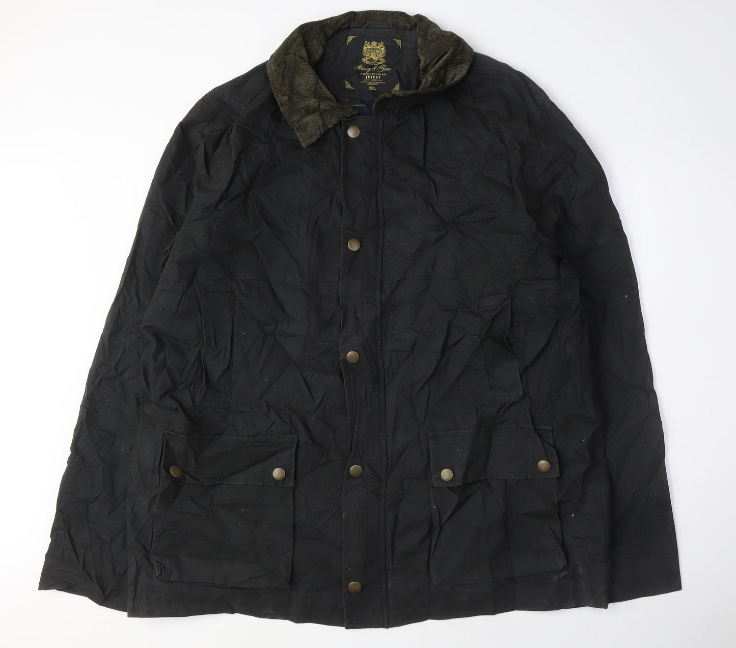 Mens UK Size 2XL Harvey & Jones Black Jacket