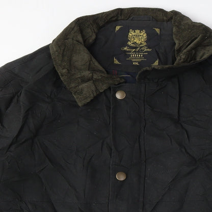 Mens UK Size 2XL Harvey & Jones Black Jacket