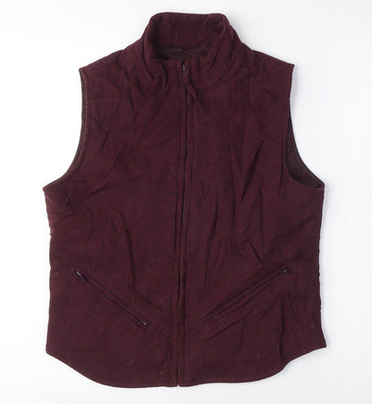 Gap Womens Purple Gilet Jacket Size S Zip
