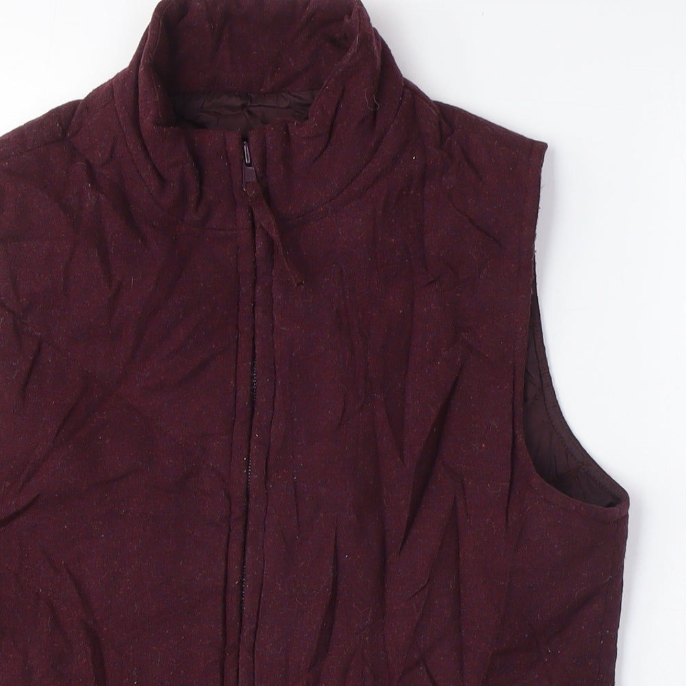 Gap Womens Purple Gilet Jacket Size S Zip