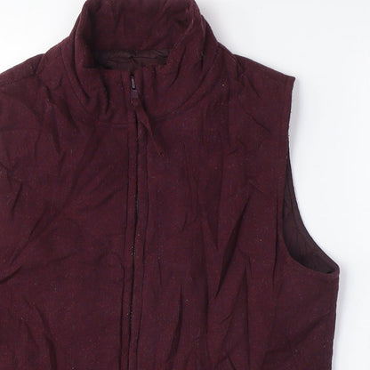 Gap Womens Purple Gilet Jacket Size S Zip
