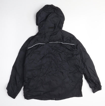 Hi Gear Boys Black Windbreaker Coat Size 11-12 Years Zip