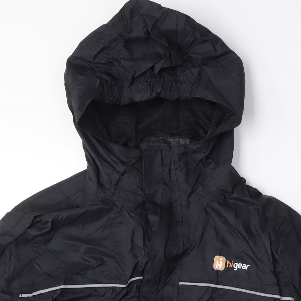 Hi Gear Boys Black Windbreaker Coat Size 11-12 Years Zip