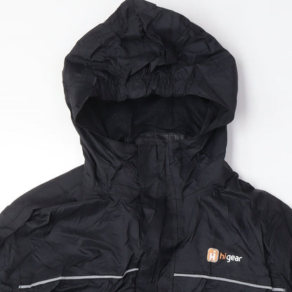 Hi Gear Boys Black Windbreaker Coat Size 11-12 Years Zip
