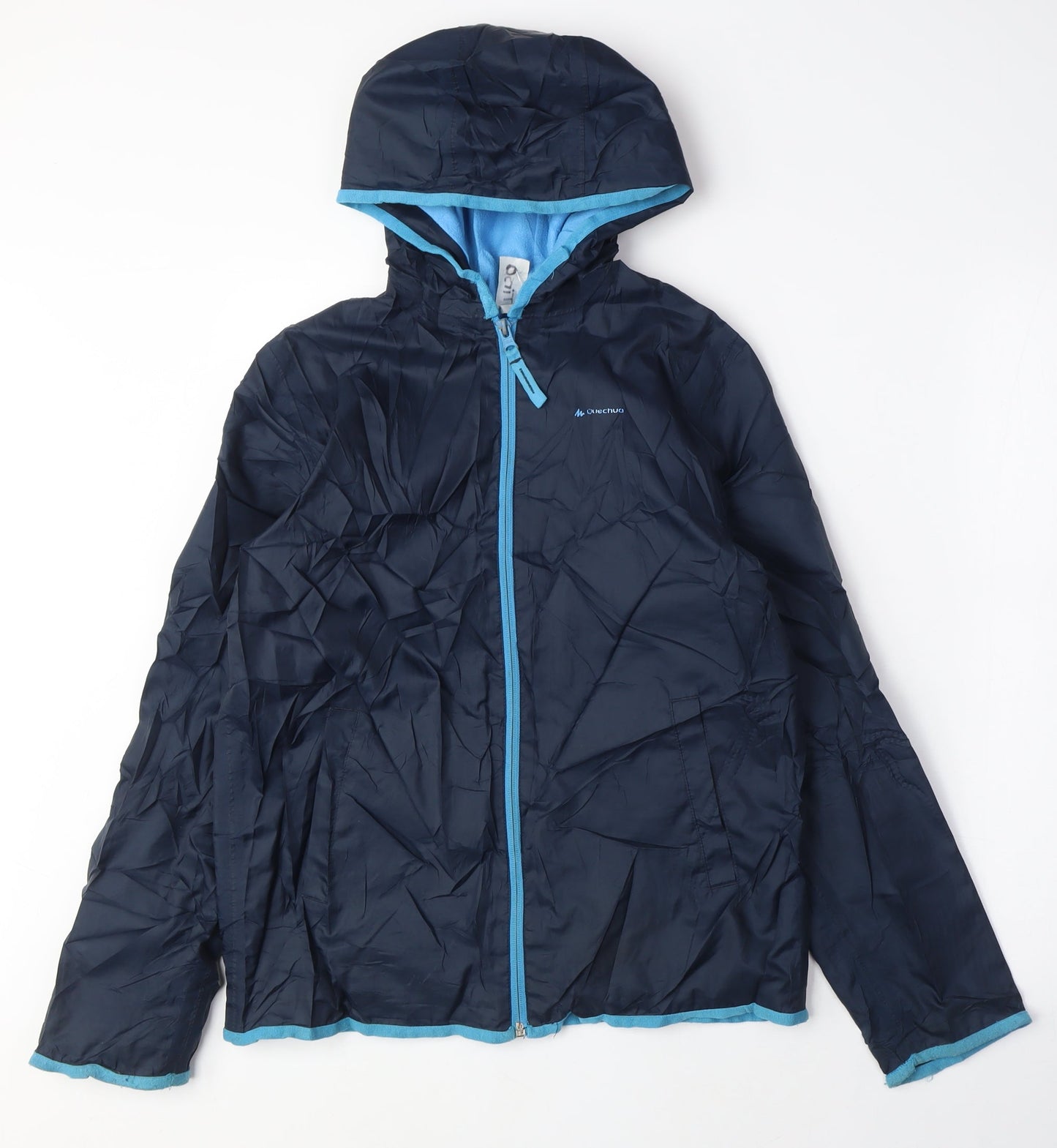 Quechua Boys Black Anorak Coat Size 12 Years Zip