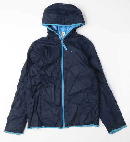 Quechua Boys Black Anorak Coat Size 12 Years Zip
