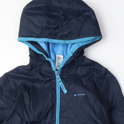 Quechua Boys Black Anorak Coat Size 12 Years Zip