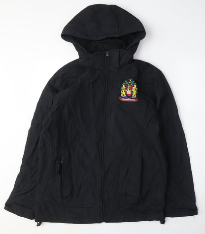 Wigan Warriors Mens Black Anorak Coat Size S Zip - Wigan Rugby