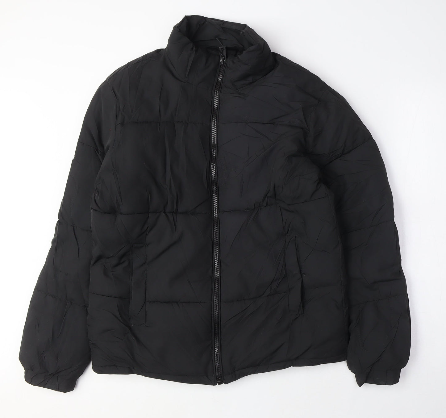 Womens UK Size XS Bershka Black Puffer Jacket