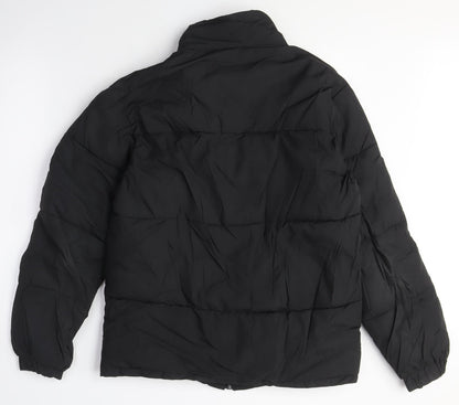 Womens UK Size XS Bershka Black Puffer Jacket
