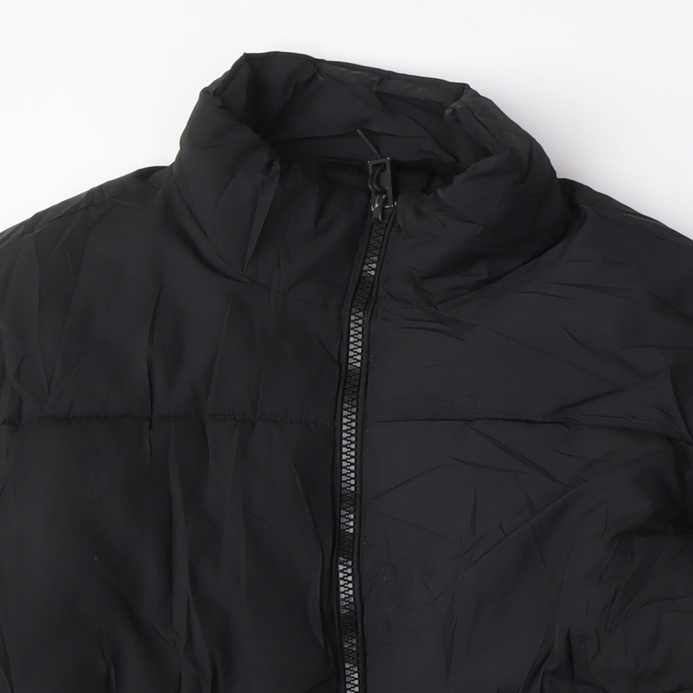 Womens UK Size XS Bershka Black Puffer Jacket