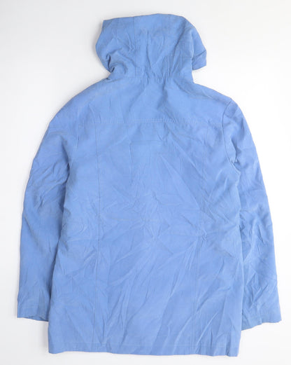 EMW Womens Blue Parka Coat Size 10 Button - Vintage
