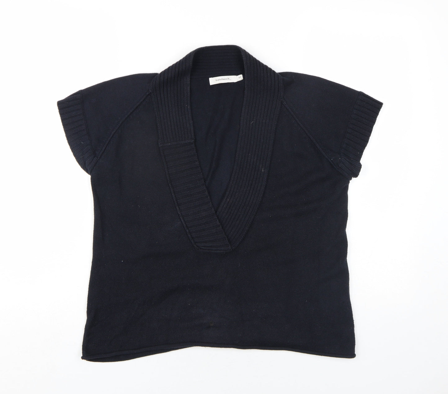 Womens UK Size M Sandwich Black Pullover Jumper