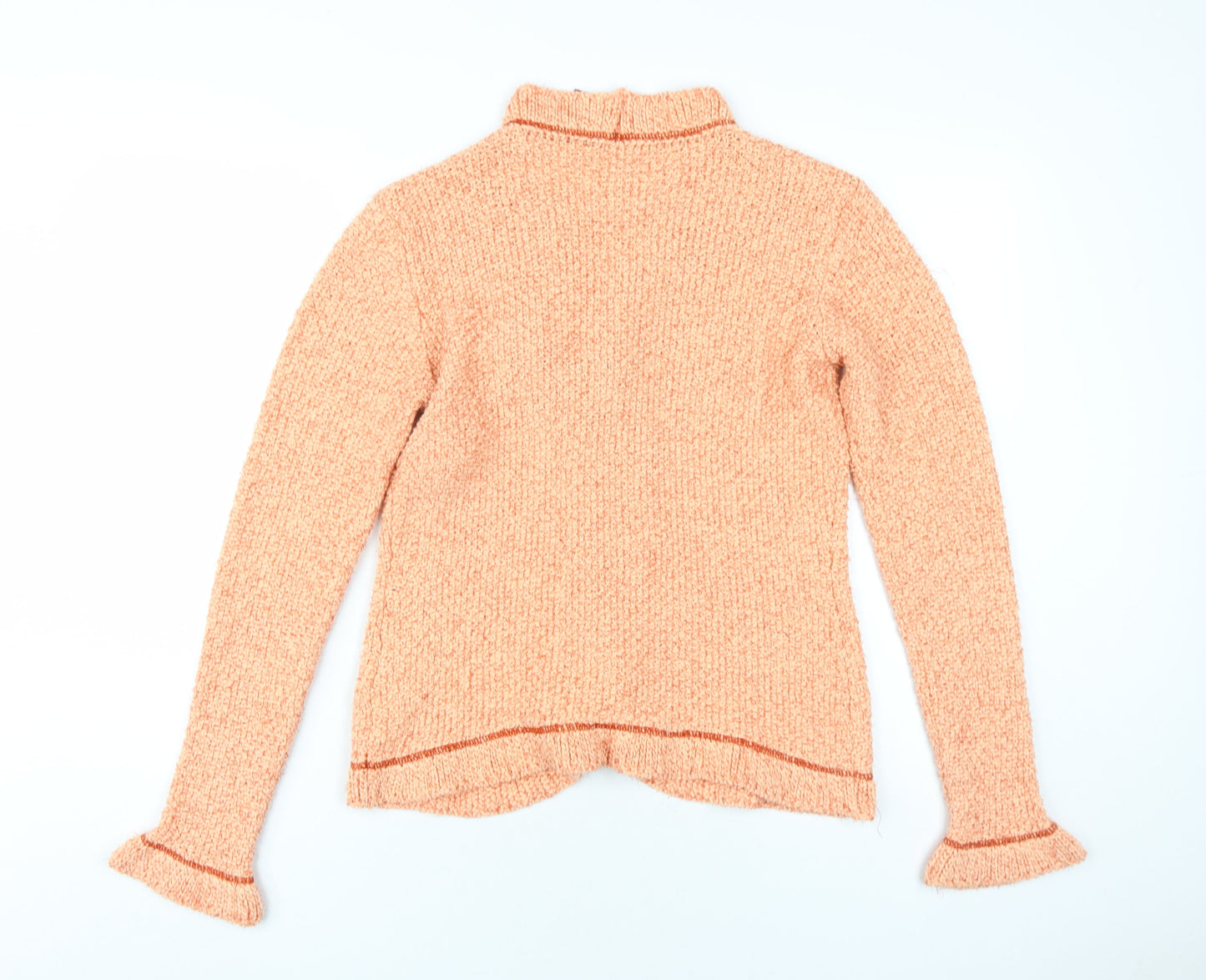Womens UK Size 10 Olsen Orange Cardigan Jumper