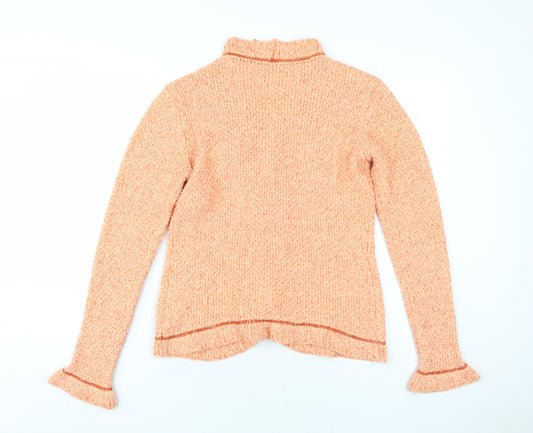 Womens UK Size 10 Olsen Orange Cardigan Jumper