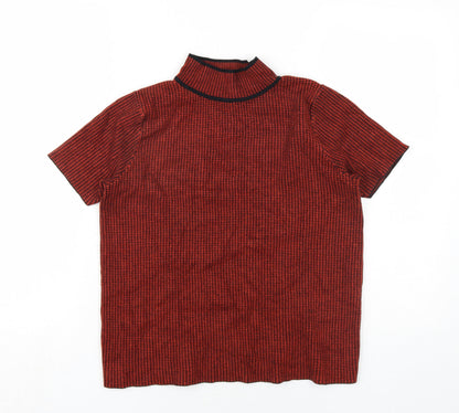 Womens UK Size L Zara Orange Basic T-Shirt