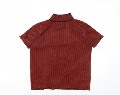 Womens UK Size L Zara Orange Basic T-Shirt