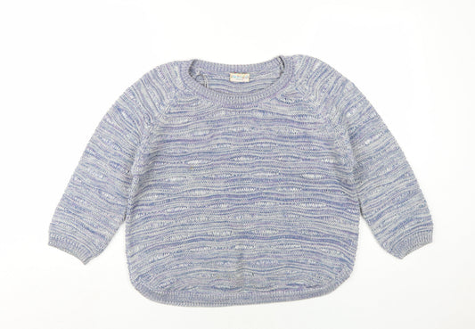 Womens UK Size 14 Indigo Blue Pullover Jumper