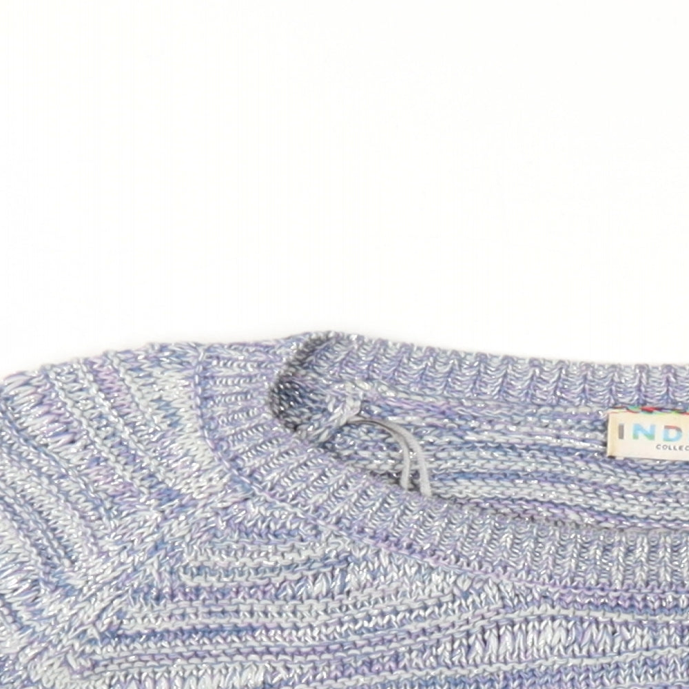 Womens UK Size 14 Indigo Blue Pullover Jumper