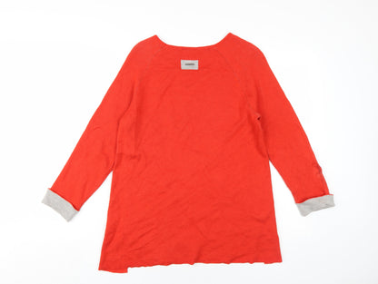 Foil Womens Red Round Neck Viscose Pullover Jumper Size XS